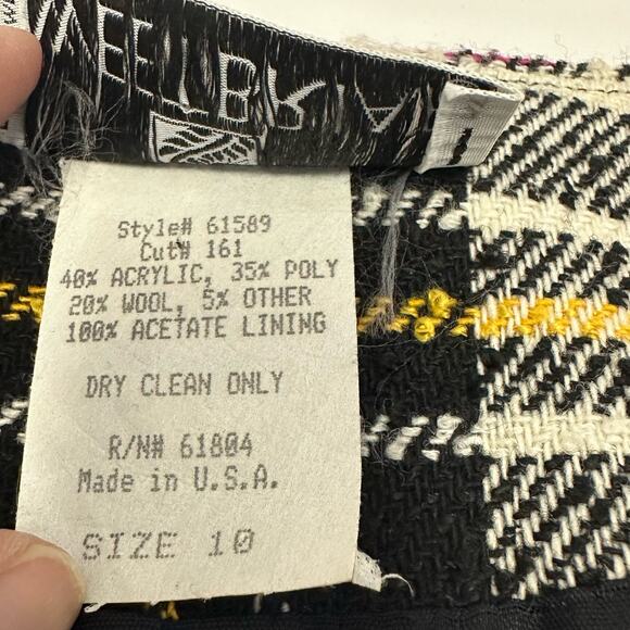 Vintage SWEETBRIAR Women’s Plaid Blazer Size 10 - Wool Blend - Made in USA - Picture 7 of 7